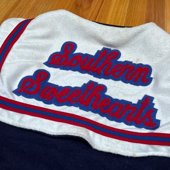 VTG 70s (?) Fab-Knit Cheerleader Varsity Jacket Southern Sweethearts Riverside - Picture 9 of 15